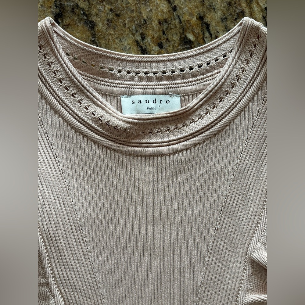 NWT Sandro Tilla Knit Dress in Nude - size US 4 - Picture 8 of 13